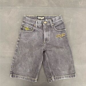 Enyce Kids Charcoal Shorts with Yellow Accents Size 8